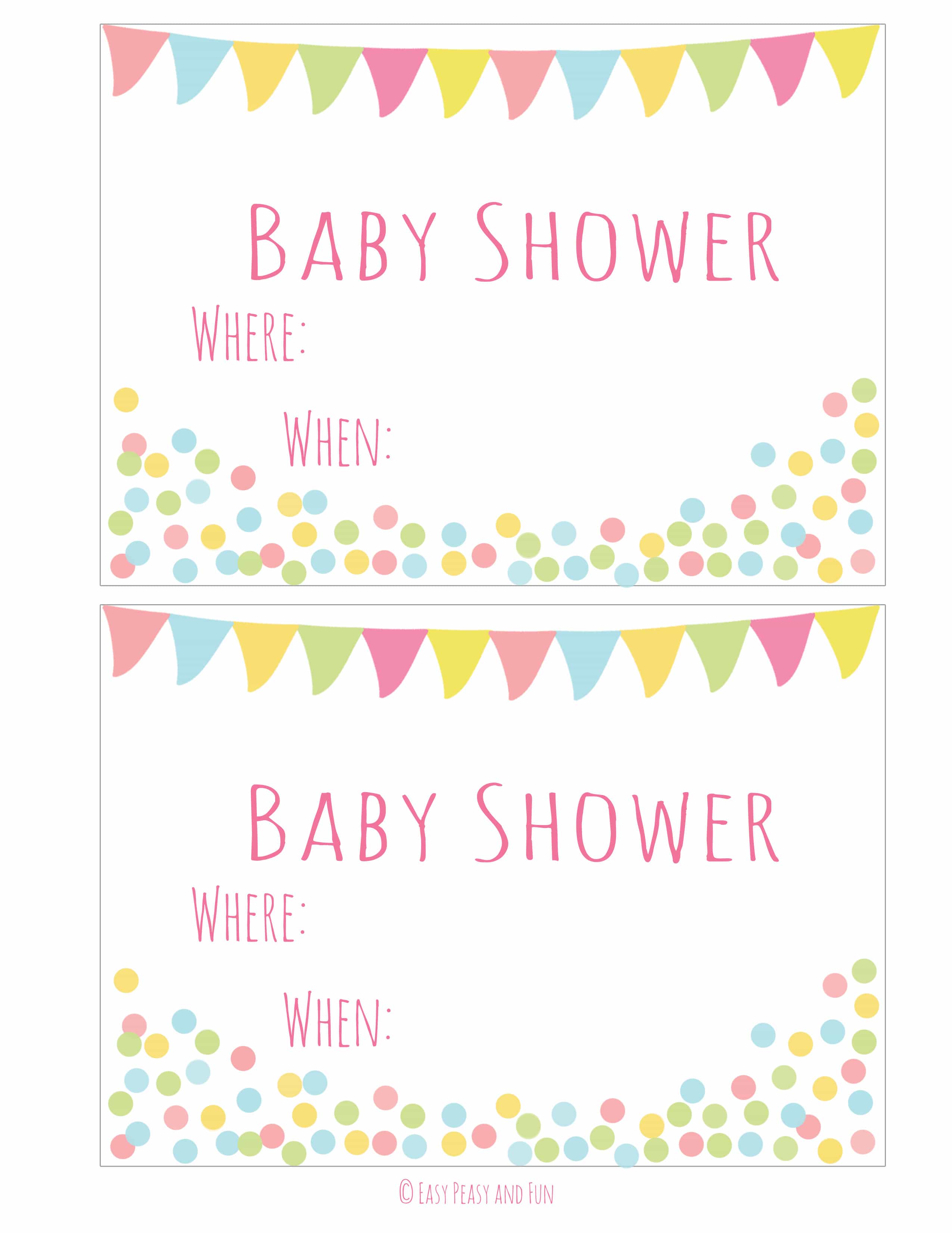Free Printable Baby Shower Invitation Easy Peasy and Fun