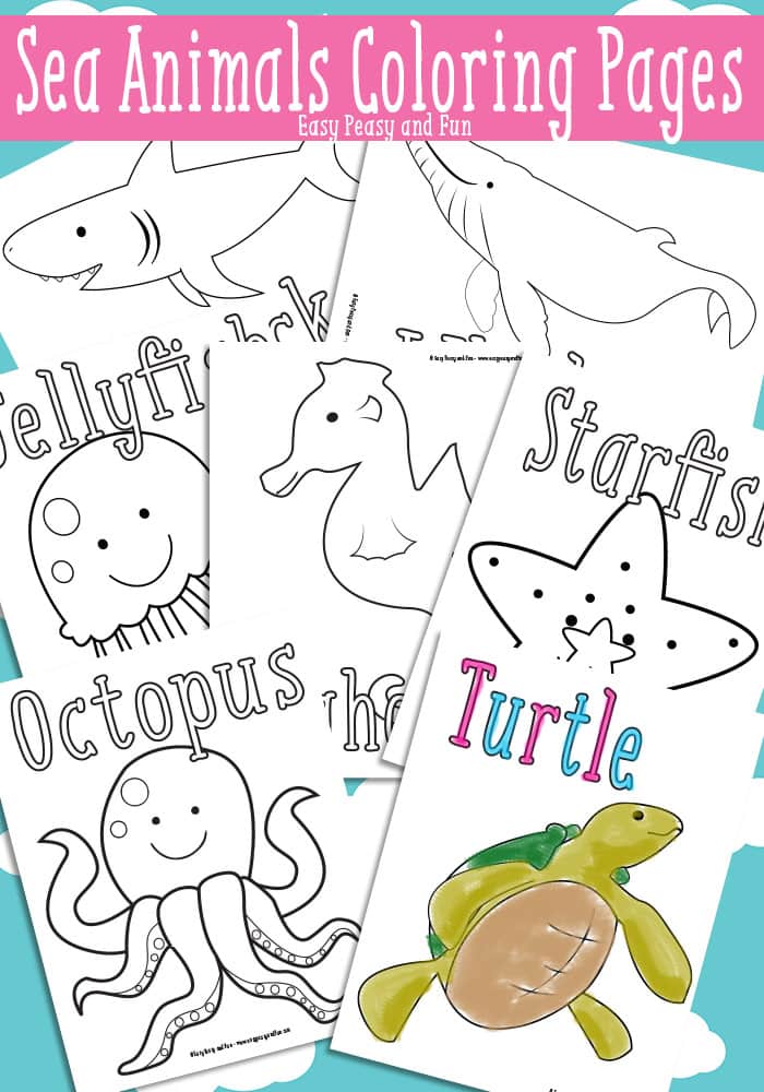 ocean animal coloring pages for kids - photo #45