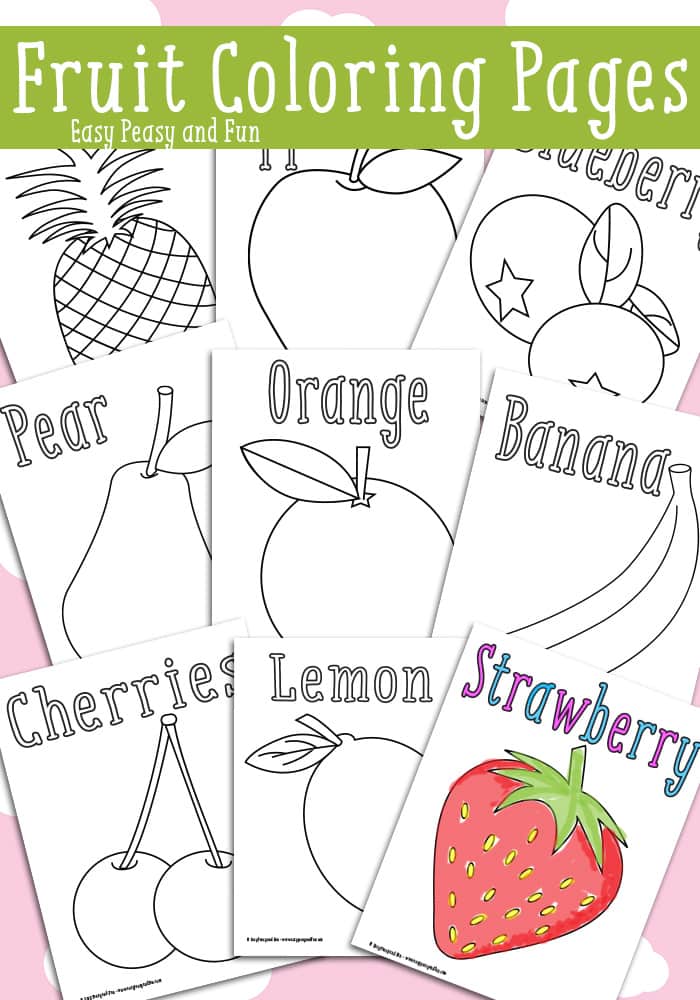simple fruit coloring pages - photo #40