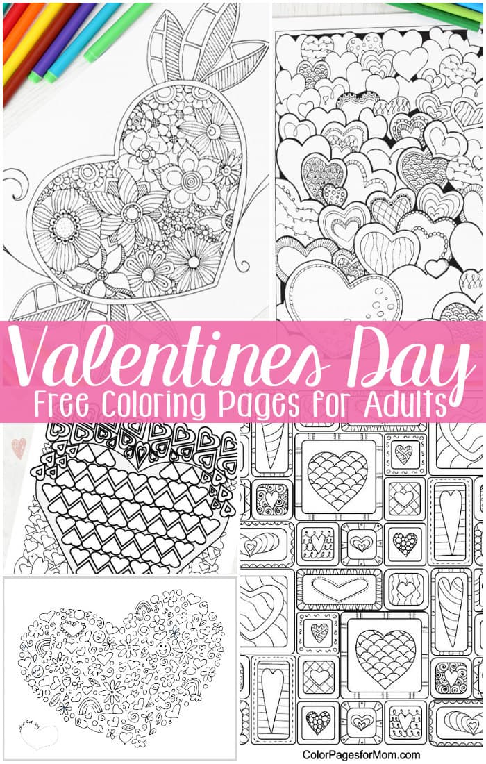 Free Valentines Day Coloring Pages for Adults - Easy Peasy ...
