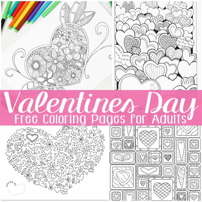 Free Valentines Day Coloring Pages for Adults - Easy Peasy and Fun