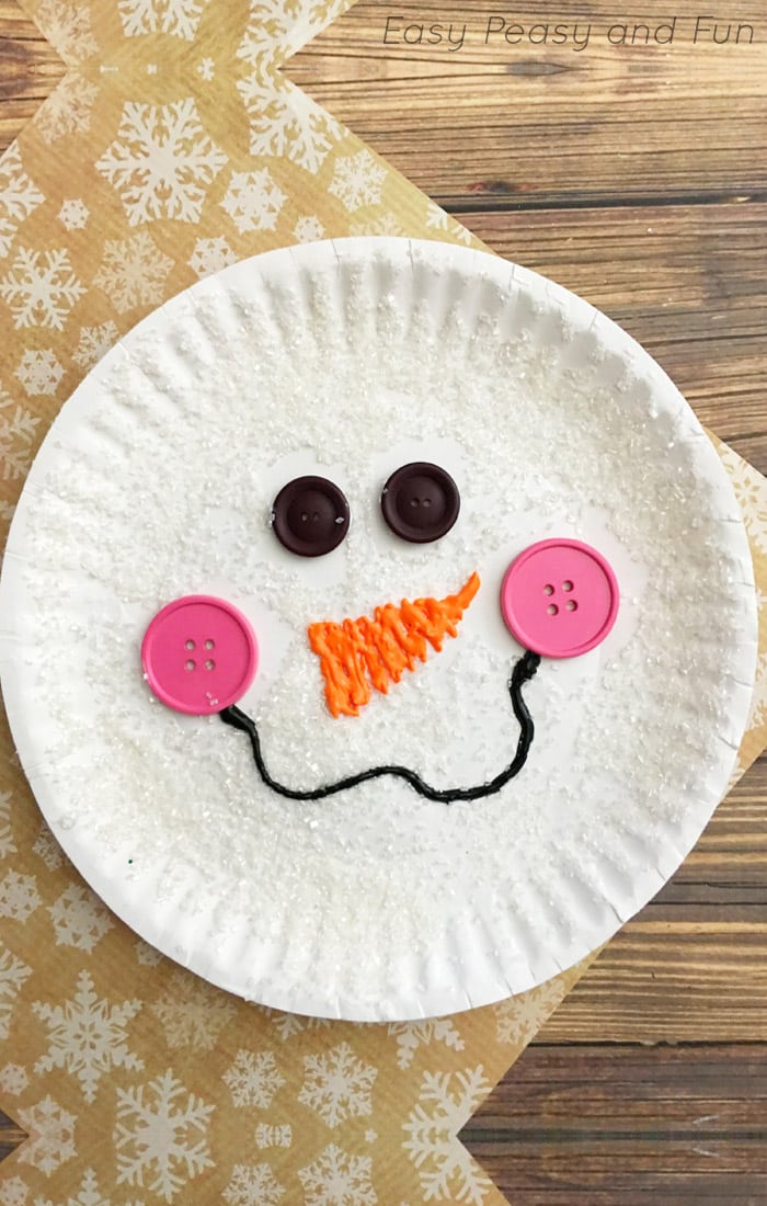Paper Plate Snowman Craft for Kids