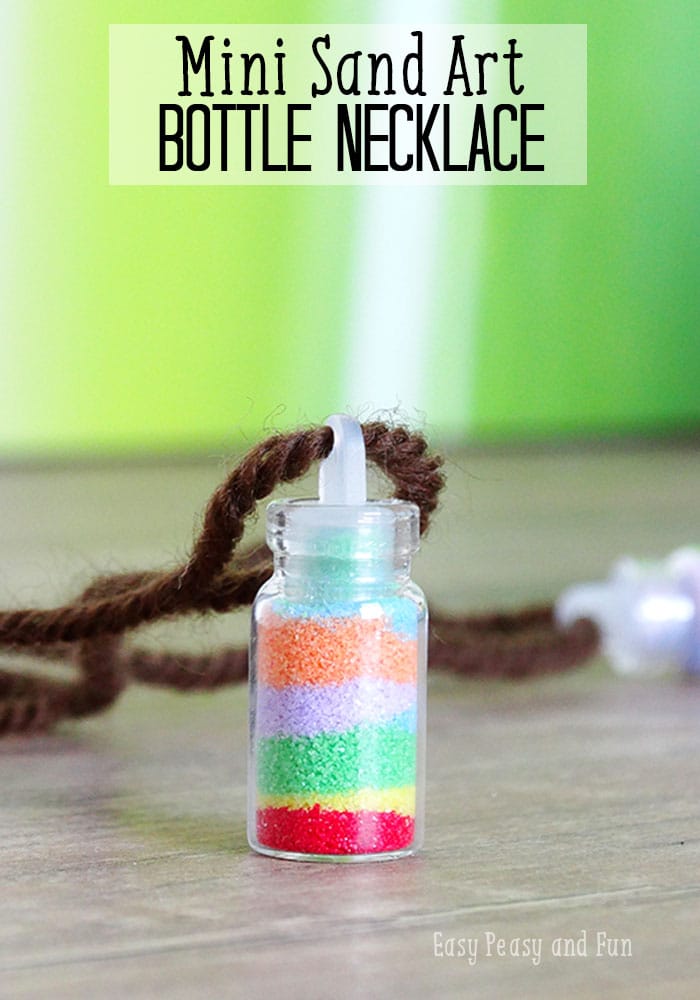 Mini Sand Art Bottle Necklace for Kids