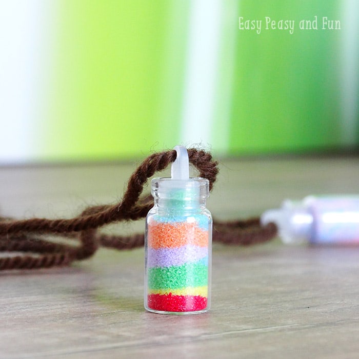 DIY Mothers Day Gifts - Mini Sand Art Bottle Necklace