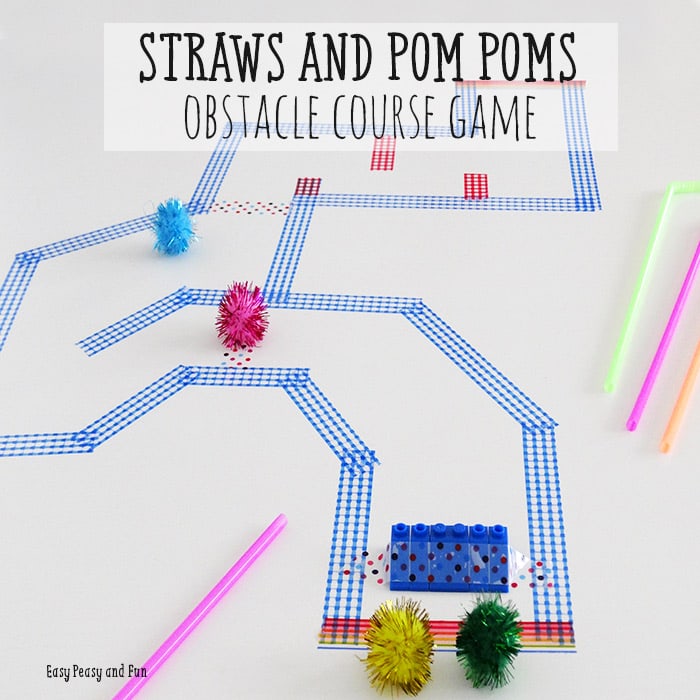 Obstacle Course Straw Game