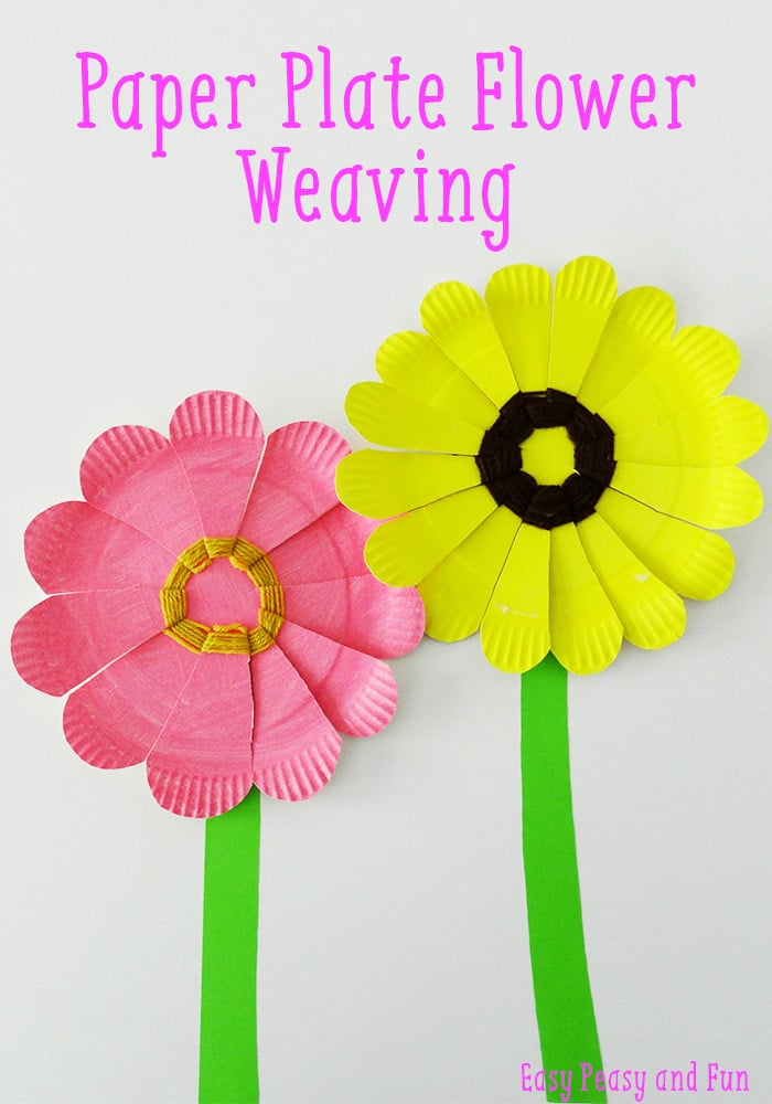 Paper Plate Flower Weaving
