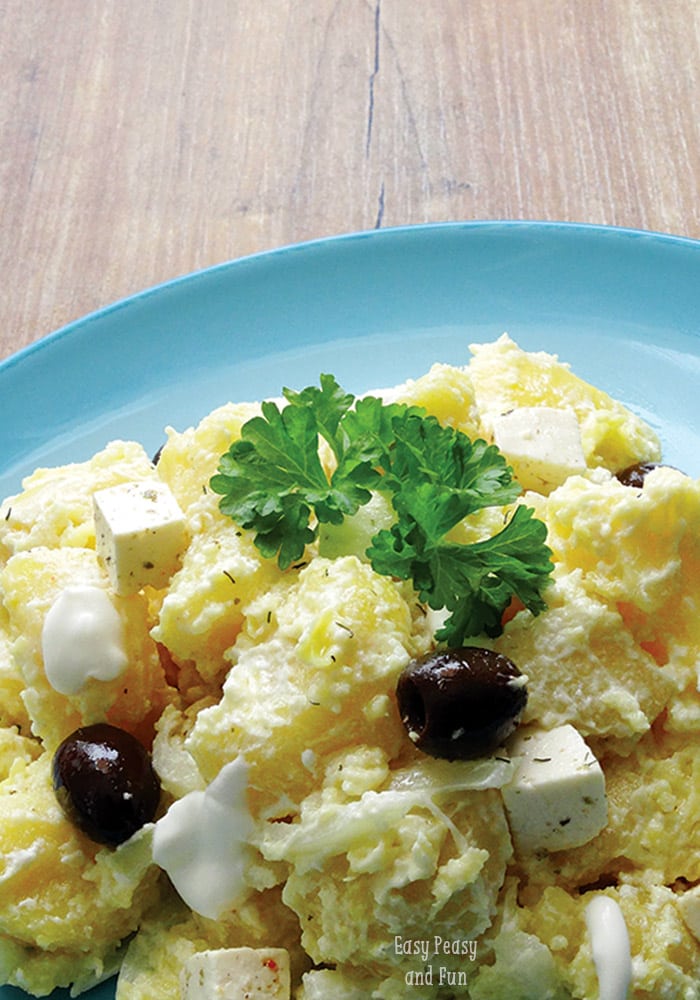 Potato Salad with Feta Cheese and Olives