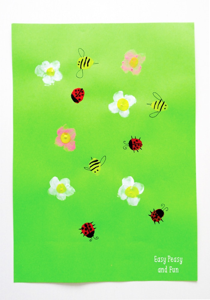 Spring Meadow Finger Painting