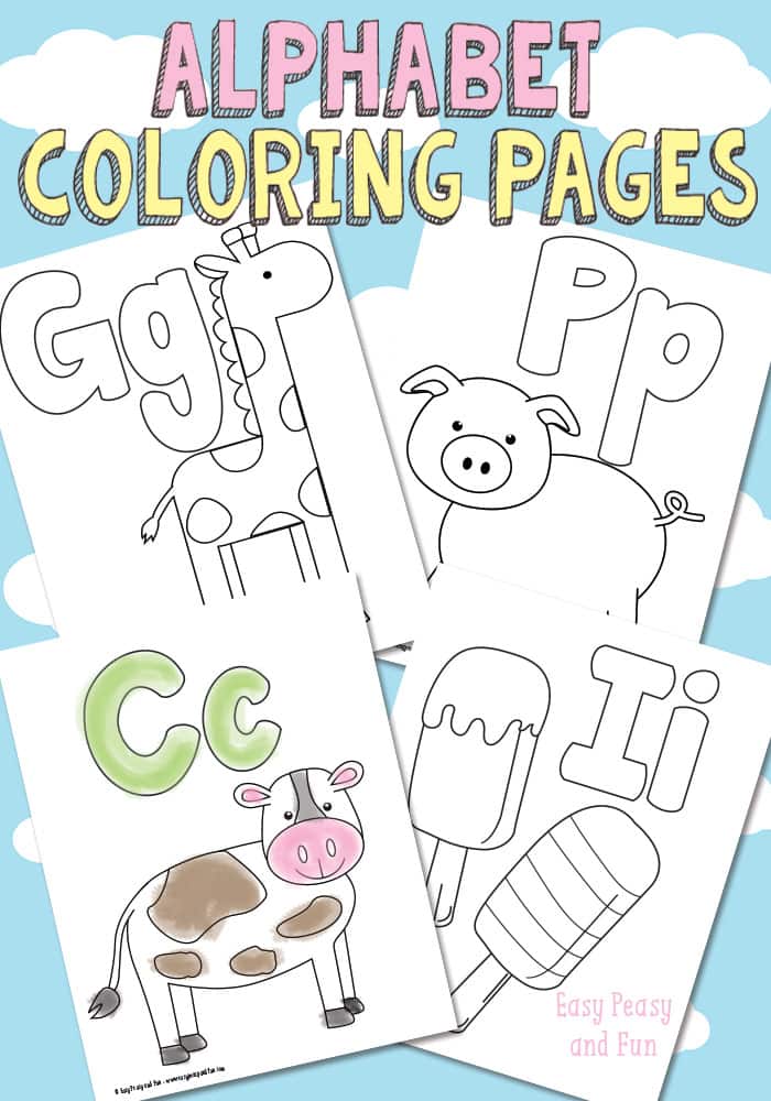 Free printable alphabet coloring pages