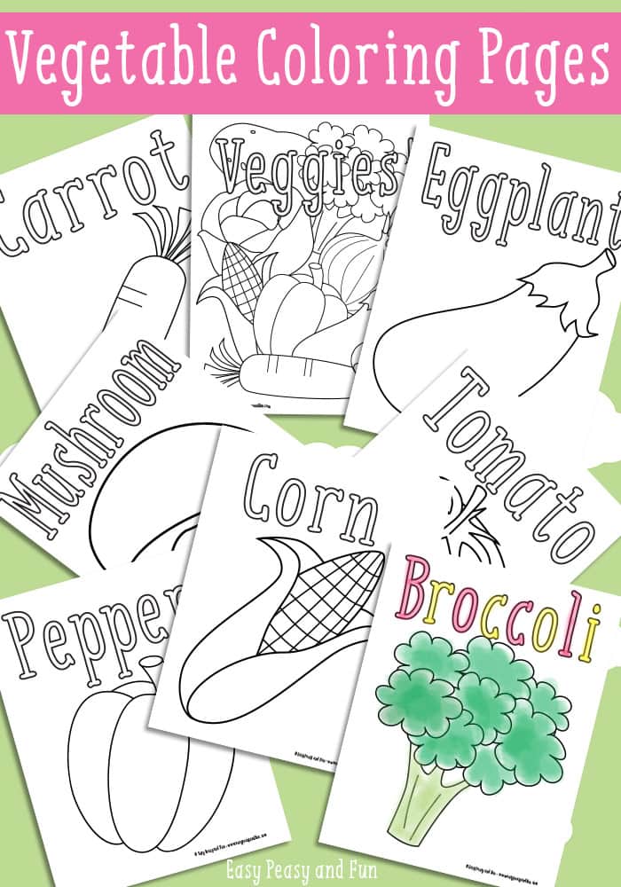 Free Printable Vegetables Coloring Pages