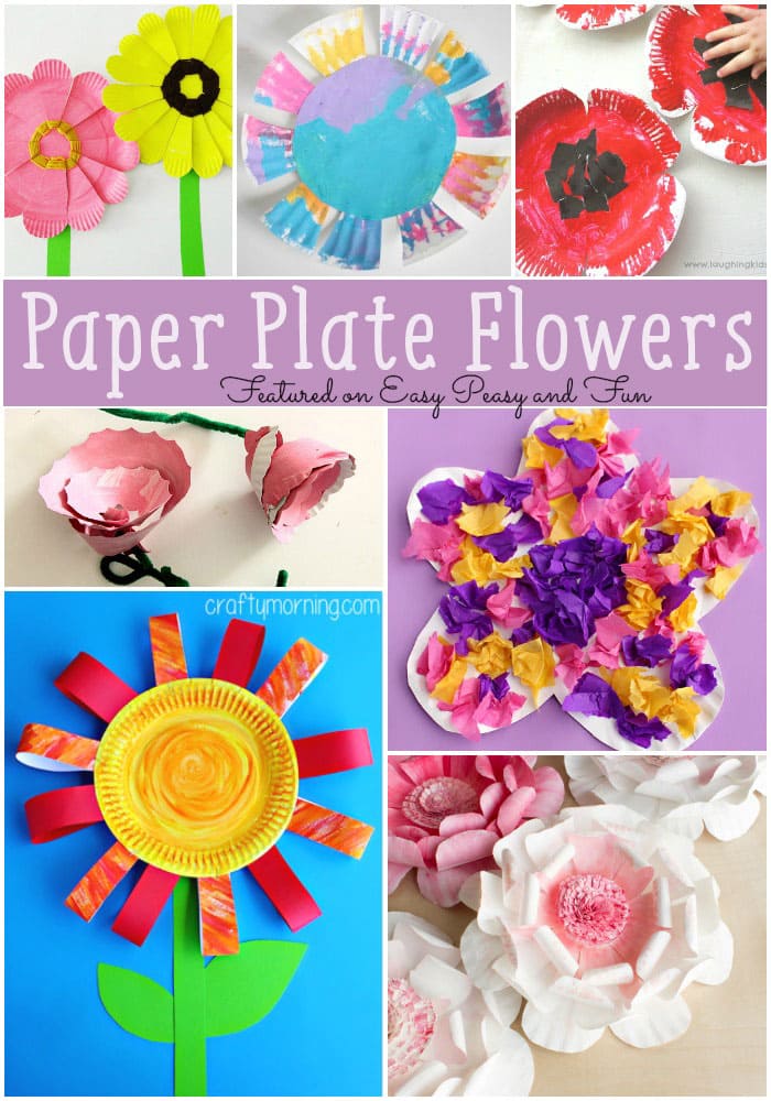 Paper Plate Flower Crafts