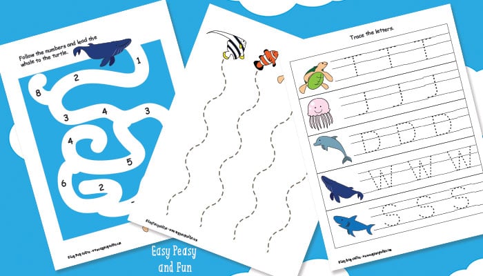 Ocean Animals Printables For Kids - Easy Peasy and Fun