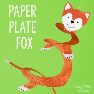 Crafts for children paper plates fox