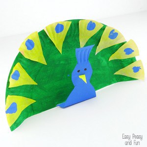 Peacock Paper Plate Craft