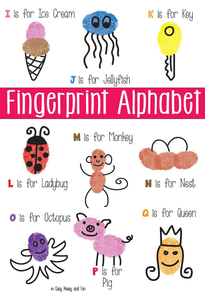 Fingerprint Alphabet Ideas