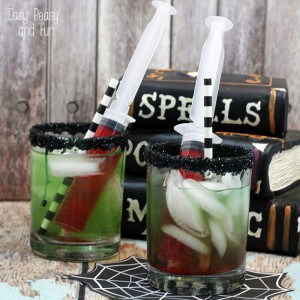 Creepy Cool Syringe Halloween Drinks