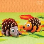 Pinecone Crafts - Pinecone-Hedgehogs