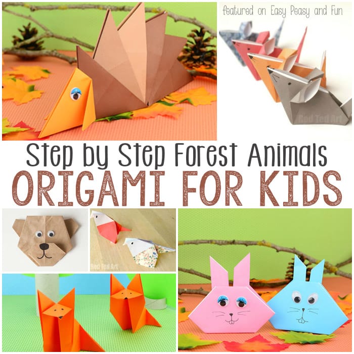 Forest Animals Origami for Kids - Easy Peasy and Fun