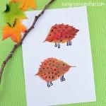 Leaf Hedgehogs Craft for Kids