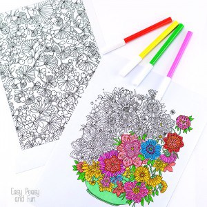 Free Printable Flower Coloring Pages for Adults