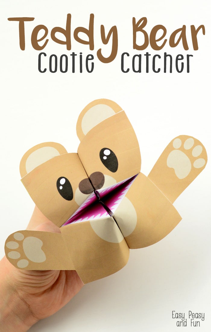 Teddy Bear Cootie Catcher - this is such a fun origami for kids