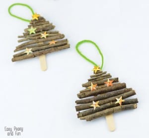 Christmas Popsicle Stick Tree Ornaments