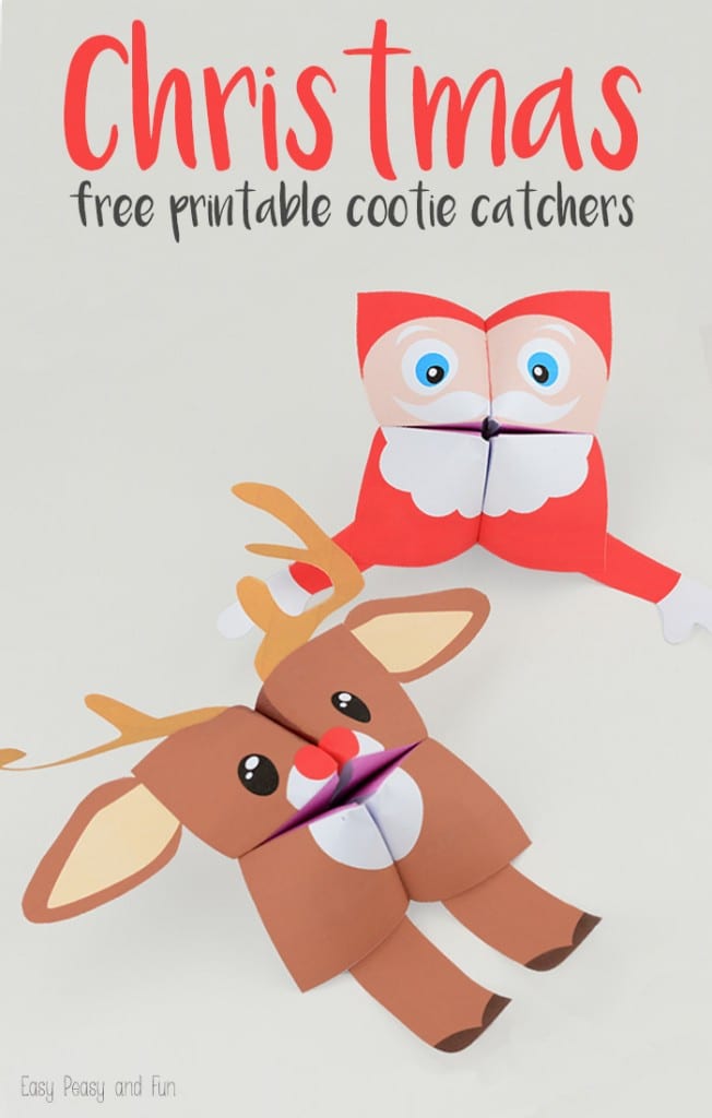 Christmas Cootie Catchers - Fortune Teller Characters - Easy Peasy and Fun