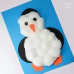 Easy Penguin Craft With Cotton Balls - perfect for toddlers, preschool and kindergarten