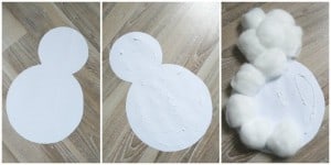 Cotton Ball Snowman Craft - Easy Peasy and Fun