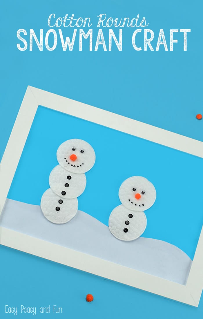 Children's snowman making station snowman craft