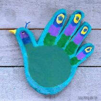 Handprint Peacock Salt Dough Craft for Kids