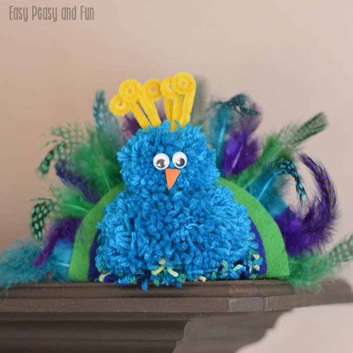 Pom Pom Peacock Craft