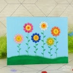 Button Craft Flower Canvas