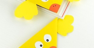 Easy Origami Corner Bookmark for Kids - Chick, perfect Easter origami for kids