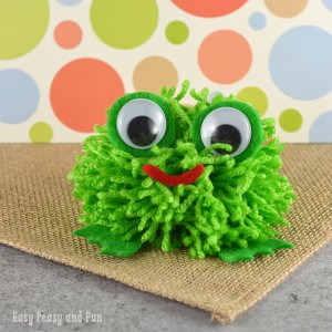 Simple Frog Pom Pom Craft (tutorial)