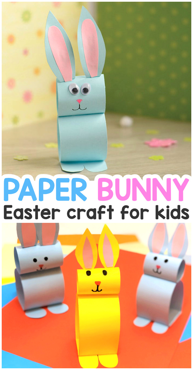 Paper Bunny Easter Craft for Kids