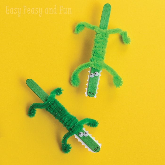 Cute Little Crocodile Craft Craft Stick Crafts