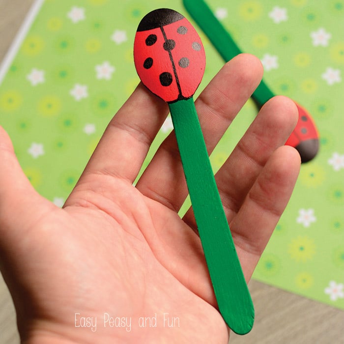 DIY Puppet - Ladybug Spoon Craft