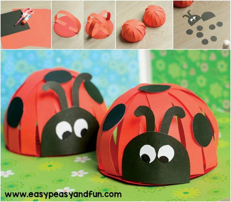 Paper Ladybug Craft - Easy Peasy and Fun