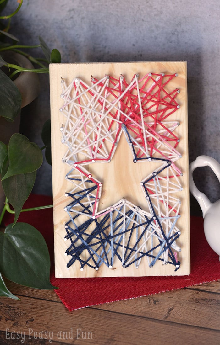 String Art Star - Such a cool 4th of July craft for kids