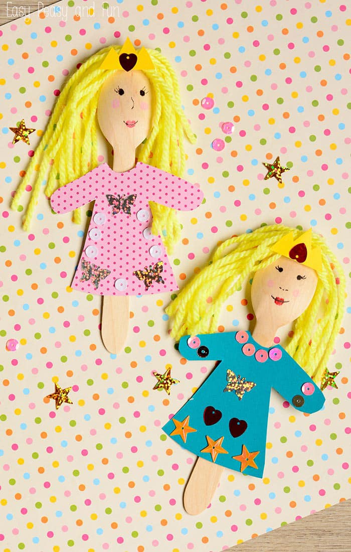 Wooden Spoon Princess Craft - Wooden Spoon Puppets