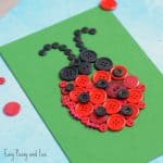Adorable Ladybug Button Craft for Kids