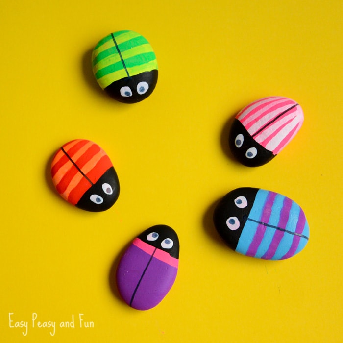 Insect Painted Rocks Craft