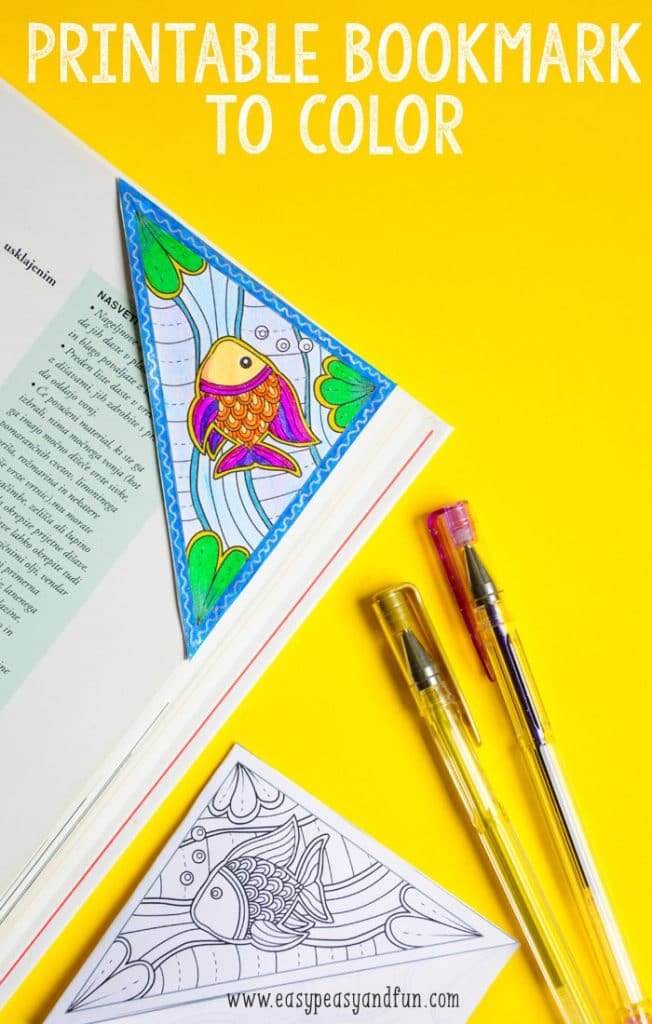 Sea Corner Bookmark to Color - Easy Peasy and Fun