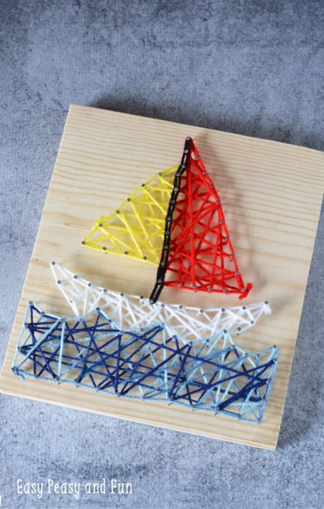 string art sailboat template