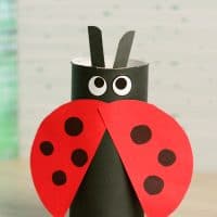 Construction Paper Ladybug on a Leaf - Easy Peasy and Fun