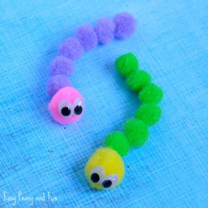 Pom Pom Caterpillar Craft