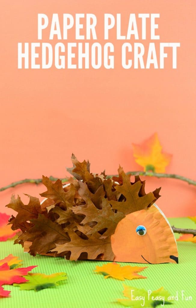 Paper Plate Hedgehog Craft   Fall Crafts for Kids   Easy Peasy and Fun
