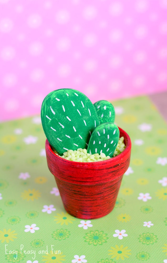 DIY Rock Cactus Craft