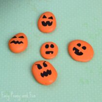 Painted Pumpkin Rock Craft – Halloween Craft